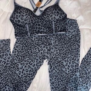 PINK VS Leopard Print Sports Bra & Legging Set